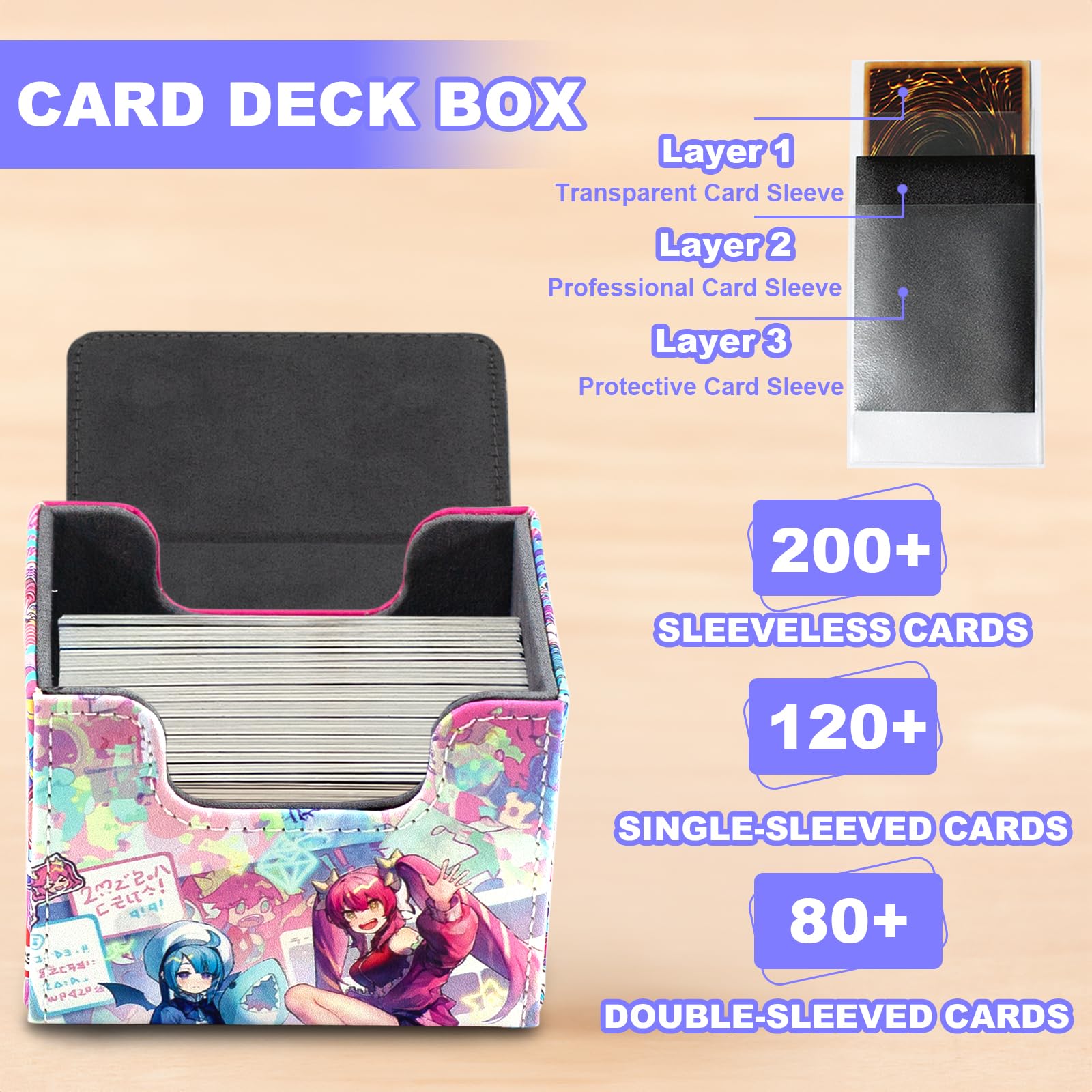 デュエルマスターズ W DECK CASE Amazon.com: sabermaster Card Deck Box Fits for YGO MTG | 100+ Card